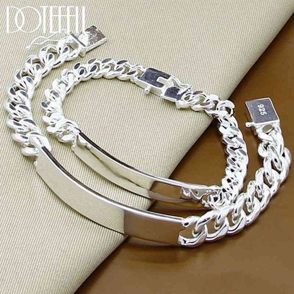 doteffil 925 sterling silver 2pcs bracelet 10mm smooth sideways chain for men women wedding engagement party jewelry, Black
doteffil 925 sterling silver 2pcs bracelet 10mm smooth sideways chain for men women wedding engagement party jewelry, Black