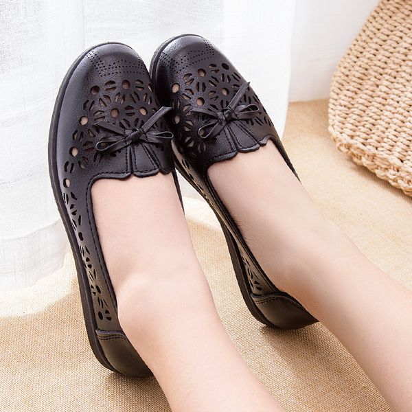 women's leather woman casual fashions work ballet apartments ladies mother shoes slip in moccasins 8q5y, Black
women's leather woman casual fashions work ballet apartments ladies mother shoes slip in moccasins 8q5y, Black