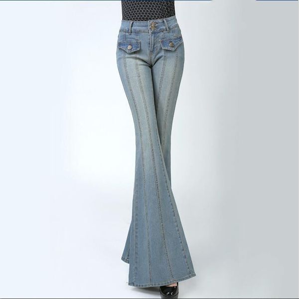 spring autumn europe and the states united leg wide brim size thin fat rubbing big trumpet women's pants kb7g, Blue
spring autumn europe and the states united leg wide brim size thin fat rubbing big trumpet women's pants kb7g, Blue