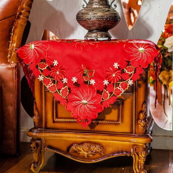 85x85cm table cloth red embroidered bedside cabinet refrigerator cover satin fabric wedding tablecloth square and round for home
85x85cm table cloth red embroidered bedside cabinet refrigerator cover satin fabric wedding tablecloth square and round for home