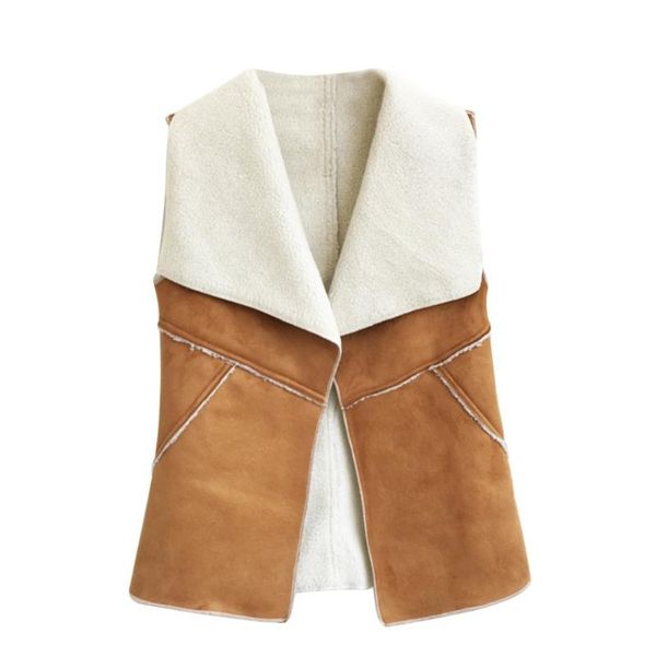 women's vests vintage autumn winter women vest suede warm fleece turn-down collar jackets sleeveless slim outerwear coat waistcoat, Black;white
women's vests vintage autumn winter women vest suede warm fleece turn-down collar jackets sleeveless slim outerwear coat waistcoat, Black;white