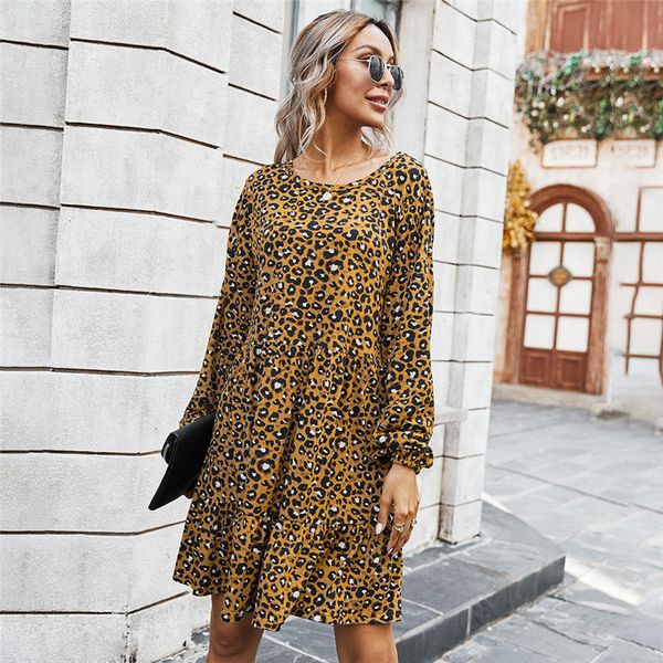 2021 autumn winter leopard cotton women new o neck loose office lady full sleeve female casual mjuk, Black;gray
2021 autumn winter leopard cotton women new o neck loose office lady full sleeve female casual mjuk, Black;gray