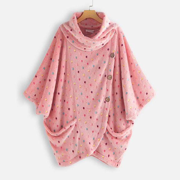 women's hoodies & sweatshirts winter fleece asymmetric button large size female's colored dot embroidered shaker flannel cloak big, Black
women's hoodies & sweatshirts winter fleece asymmetric button large size female's colored dot embroidered shaker flannel cloak big, Black