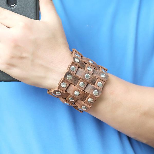 tennis tredny big wide wrap rivet leather bracelet men vintage punk adjustable hollow bracelets jewelry for women, Golden;silver
tennis tredny big wide wrap rivet leather bracelet men vintage punk adjustable hollow bracelets jewelry for women, Golden;silver