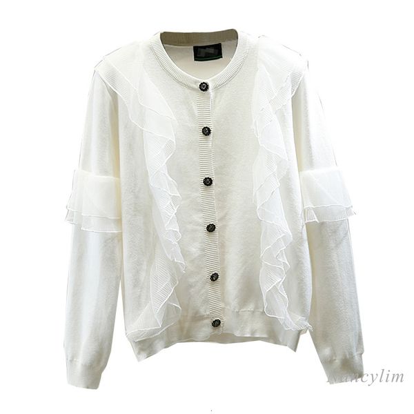 fashion folds sweet mesh lotus leaf emenda single-breasted sweater cardigan women's clothes students' 5g1v, White;black
fashion folds sweet mesh lotus leaf emenda single-breasted sweater cardigan women's clothes students' 5g1v, White;black