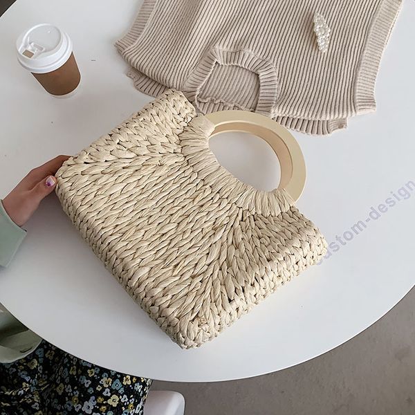 summer handmade s for women weaving ladies straw wrapped beach bag moon shaped handle handbags totes c0508
summer handmade s for women weaving ladies straw wrapped beach bag moon shaped handle handbags totes c0508