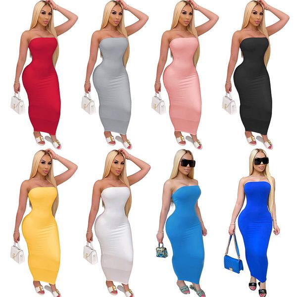 women's summer casual dresses new tight tube halter high elastic solid color dress, Black;gray
women's summer casual dresses new tight tube halter high elastic solid color dress, Black;gray