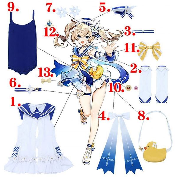 anime costumes game genshin impact barbara cosplay costume swimsuit summertime sparkle barbara cosplay costume swimwear with bag, Black
anime costumes game genshin impact barbara cosplay costume swimsuit summertime sparkle barbara cosplay costume swimwear with bag, Black