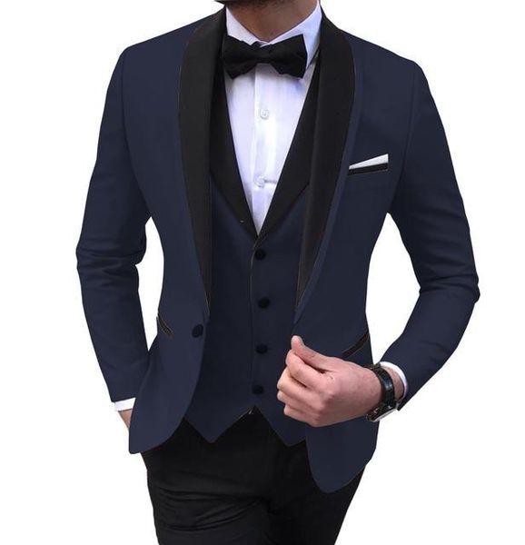 men's suits & blazers blue slit mens 3 piece black shawl lapel casual tuxedos for wedding groomsmen men (blazer+vest+pant) costume homm, White;black
men's suits & blazers blue slit mens 3 piece black shawl lapel casual tuxedos for wedding groomsmen men (blazer+vest+pant) costume homm, White;black