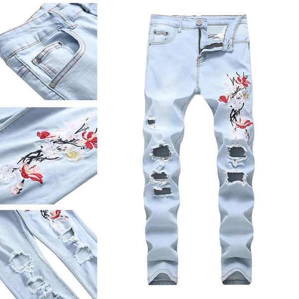 men casual pants korean style trendy brand all-match pants men 2021 trend jeans micro stretch straight, Blue 
men casual pants korean style trendy brand all-match pants men 2021 trend jeans micro stretch straight, Blue