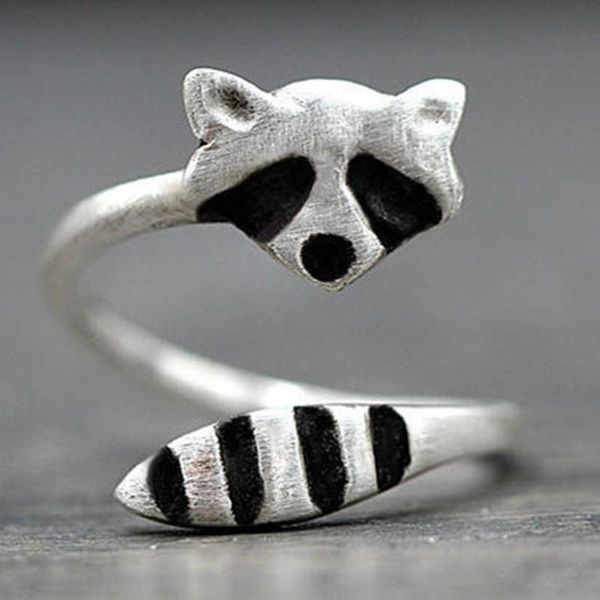 cluster rings fashion creative silver color raccoon female ring cute animal opening for women party adjustable jewelry wholesale anillos, Golden;silver
cluster rings fashion creative silver color raccoon female ring cute animal opening for women party adjustable jewelry wholesale anillos, Golden;silver