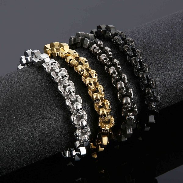 domineering men's stainless steel keel chain skull bracelet retro old silver metal jewelry accessories wholesale, Golden;silver
domineering men's stainless steel keel chain skull bracelet retro old silver metal jewelry accessories wholesale, Golden;silver