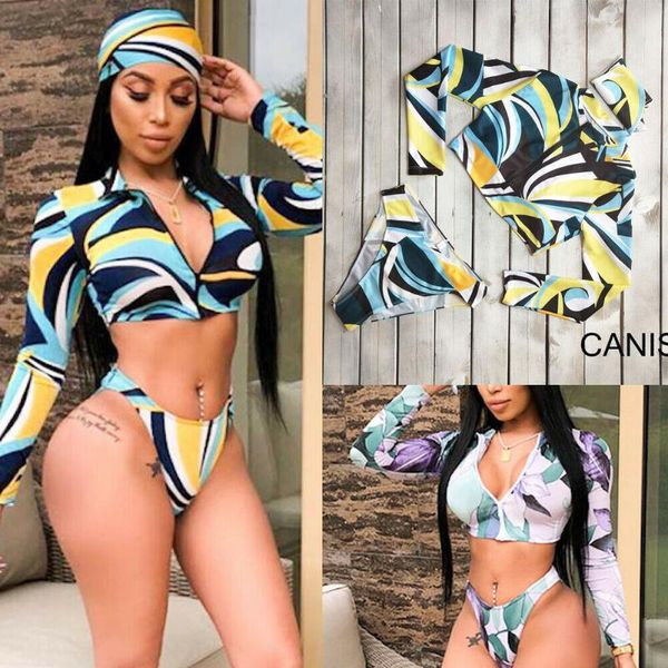 one-piece suits women's bikini set long sleeve floral zipped swimwear beach swimsuit 3pcs
one-piece suits women's bikini set long sleeve floral zipped swimwear beach swimsuit 3pcs
