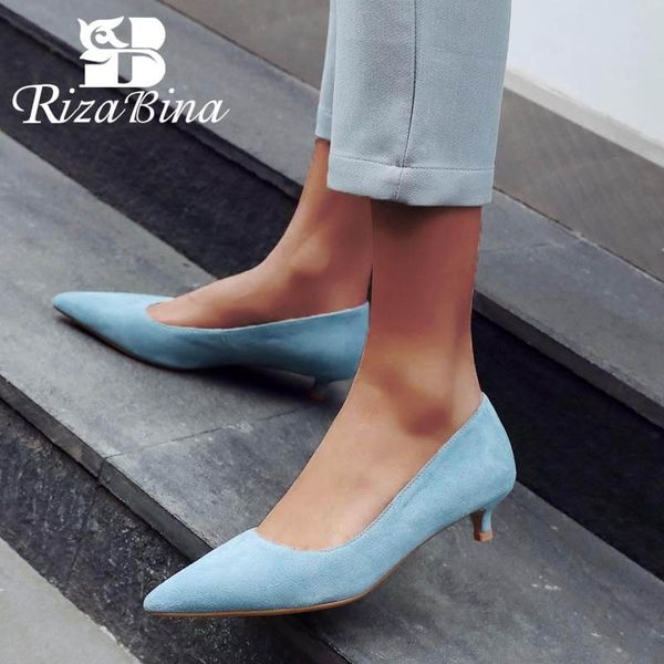 dress shoes rizabina 6 color women pumps real leather pointed toe thin heel spring party wedding office footwear size 34-39, Black
dress shoes rizabina 6 color women pumps real leather pointed toe thin heel spring party wedding office footwear size 34-39, Black