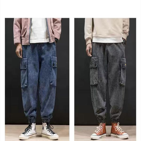 men's pants casual loose handsome retro jeans all-match washed mid-waist trousers plus size, Black
men's pants casual loose handsome retro jeans all-match washed mid-waist trousers plus size, Black