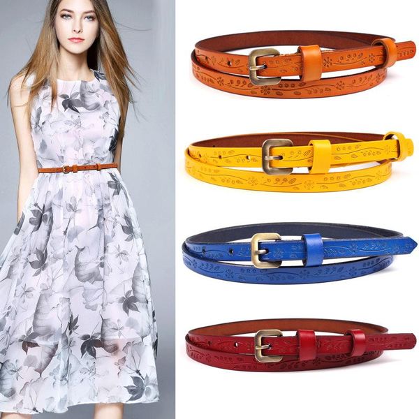 belts 2021 yellow red black thin genuine leather dress belt womens floral carved vintage pin buckle for women ceinture femme, Black;brown
belts 2021 yellow red black thin genuine leather dress belt womens floral carved vintage pin buckle for women ceinture femme, Black;brown