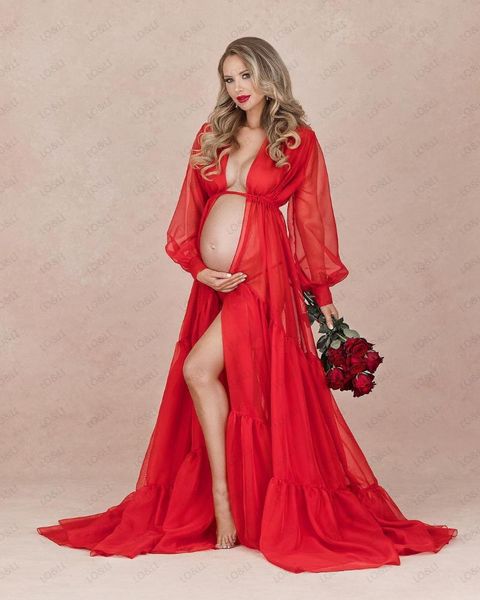 women's sleepwear lo&li see through maternity dresses women robes for poshoot or babyshower ruffed tulle sheer kimono robe, Black;red
women's sleepwear lo&li see through maternity dresses women robes for poshoot or babyshower ruffed tulle sheer kimono robe, Black;red