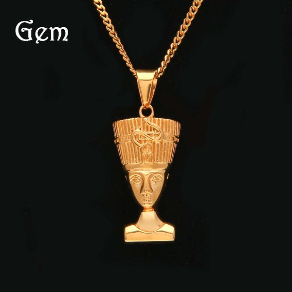 hip hop stainless steel vacuum plating color preserving nefertiti headdress pendant cleopatra nefertiti pendant, Silver
hip hop stainless steel vacuum plating color preserving nefertiti headdress pendant cleopatra nefertiti pendant, Silver