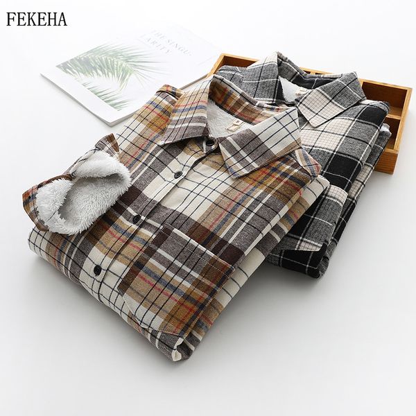 velvet plaid shirts womens keep warm blouses long sleeve lady female clothes checked outwear winter news 210226, White
velvet plaid shirts womens keep warm blouses long sleeve lady female clothes checked outwear winter news 210226, White