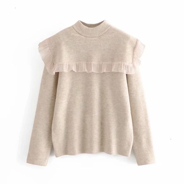 Knitted 2021 New Women Organza Contrast Frill Appliqu Long Sleeve Loose Casual Winter Sweater Woman Pullovers 81pb E2JU, White;black
Knitted 2021 New Women Organza Contrast Frill Appliqu Long Sleeve Loose Casual Winter Sweater Woman Pullovers 81pb E2JU, White;black
