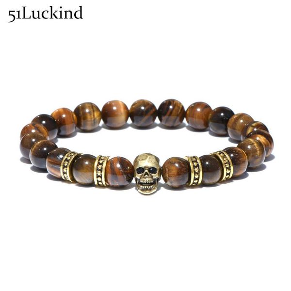 beaded, strands tiger eyes stone antique bronze bracelet punk skull braclets for men women biker hand jewelry caveira homme, Black
beaded, strands tiger eyes stone antique bronze bracelet punk skull braclets for men women biker hand jewelry caveira homme, Black