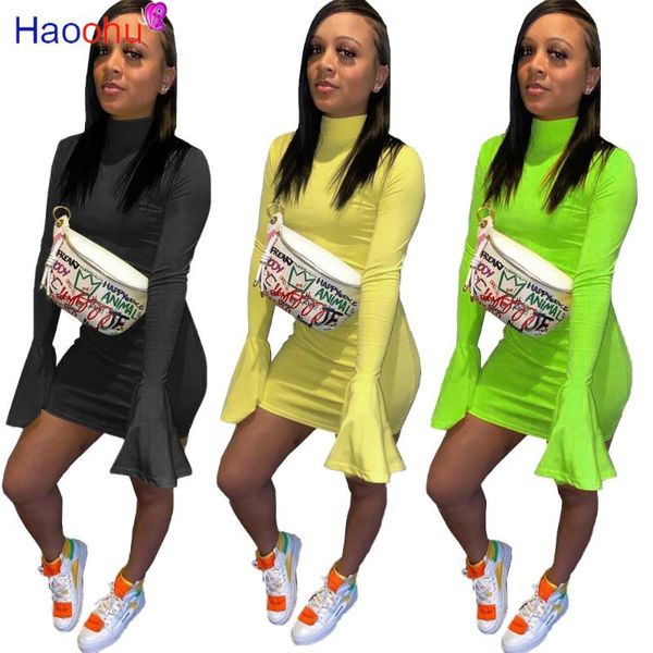 casual dresses haoohu bodycon mini dress flare sleeve fall women festival clothes for streetwear vestidos elegant turtleneck club, Black;gray
casual dresses haoohu bodycon mini dress flare sleeve fall women festival clothes for streetwear vestidos elegant turtleneck club, Black;gray