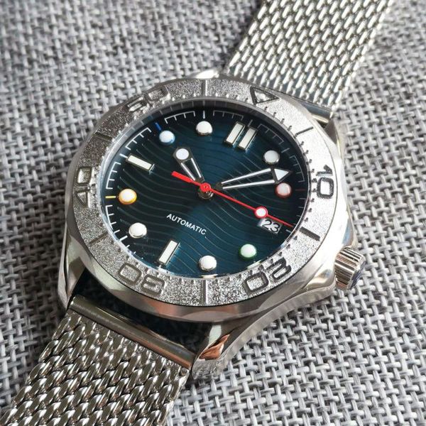wristwatches 41mm japan nh35a mechanical automatic mens watch sapphire crystal blue dial multicolor marks green luminous alloy insert, Slivery;brown
wristwatches 41mm japan nh35a mechanical automatic mens watch sapphire crystal blue dial multicolor marks green luminous alloy insert, Slivery;brown