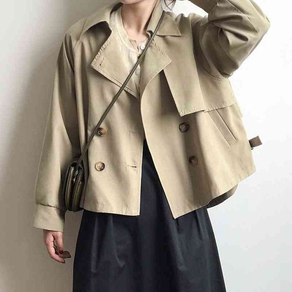 women's jackets 2021 temperament short british windbreaker women spring small pie overcoming loose jacket jy6c, Black;brown
women's jackets 2021 temperament short british windbreaker women spring small pie overcoming loose jacket jy6c, Black;brown