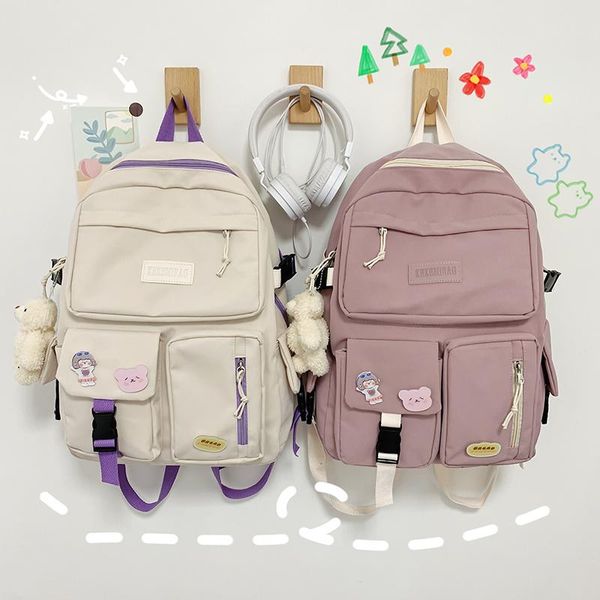 backpack girls' large capacity backpack, schoolbag, kawai style, korean harajuku teenagers
backpack girls' large capacity backpack, schoolbag, kawai style, korean harajuku teenagers