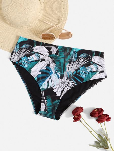 plus tropical print bikini bottom d3q4#, Black
plus tropical print bikini bottom d3q4#, Black