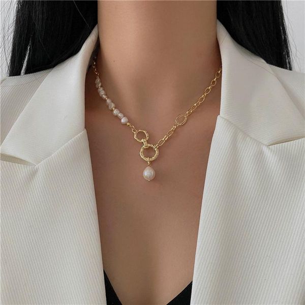 pendant necklaces flashbuy baroque irregular pearls women's geometric metal pearl chain gold color necklace collar jewelry, Silver
pendant necklaces flashbuy baroque irregular pearls women's geometric metal pearl chain gold color necklace collar jewelry, Silver