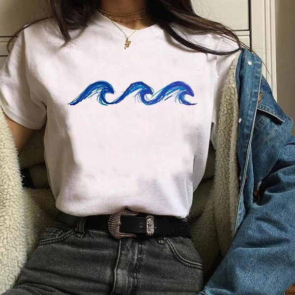 women graphic wave beach short sleeve casual trend 90s ladies print clothes lady tees female t shirt womens t-shirt, White
women graphic wave beach short sleeve casual trend 90s ladies print clothes lady tees female t shirt womens t-shirt, White