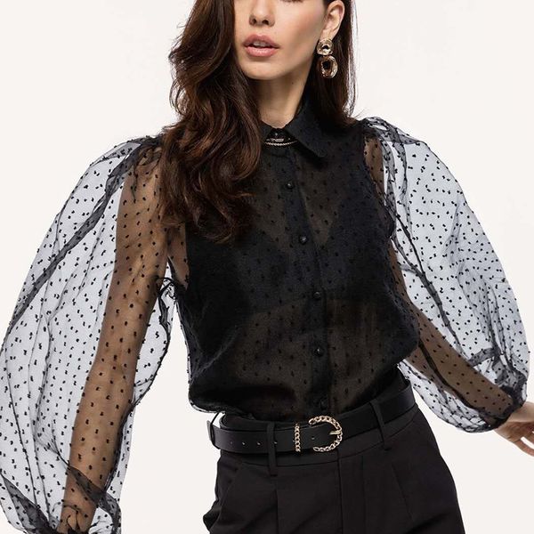 2021 new elegant women summer chiffon shirt thin transparent blouses office lady long sleeves outerwear o9ak, White
2021 new elegant women summer chiffon shirt thin transparent blouses office lady long sleeves outerwear o9ak, White
