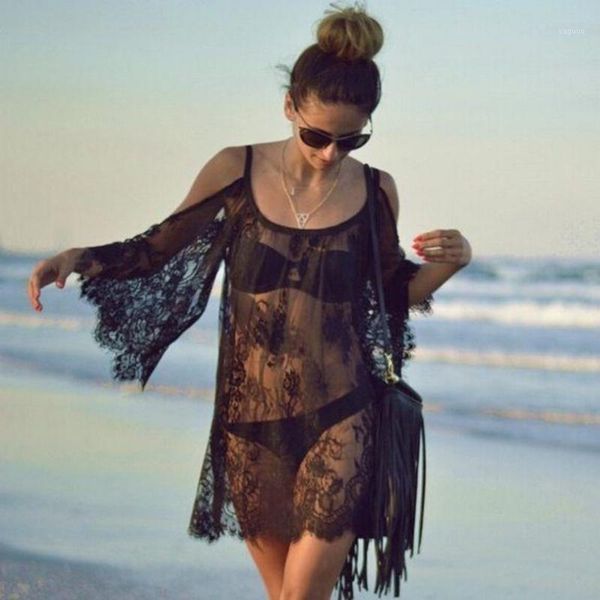 trendy design women cover-ups lady hollow out off shoulder embroidery floral lace crochet summer beach party dress women's swimwear, White;black
trendy design women cover-ups lady hollow out off shoulder embroidery floral lace crochet summer beach party dress women's swimwear, White;black
