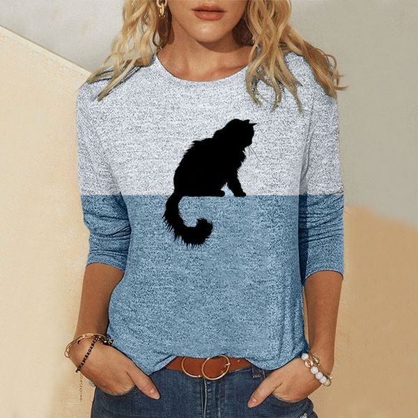 t-shirts omen trendy casual contrast color cat prints long mouwen t-shirt for women football female r1, White
t-shirts omen trendy casual contrast color cat prints long mouwen t-shirt for women football female r1, White