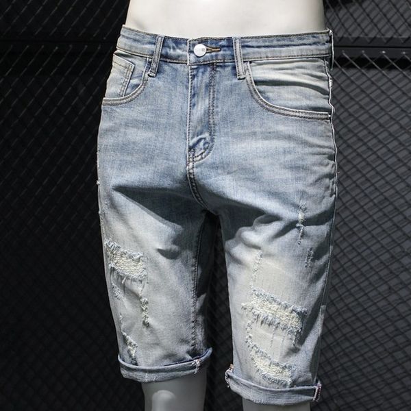 men's jeans summer beach shorts men's clothes blue hole light denim skinny fit at knee height fashion pants casual jeans qpxt
men's jeans summer beach shorts men's clothes blue hole light denim skinny fit at knee height fashion pants casual jeans qpxt