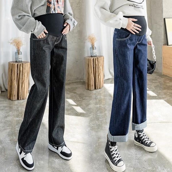 2021 spring wide leg loose denim maternity jeans elastic waist belly pants clothes for pregnant women pregnancy trousers, White
2021 spring wide leg loose denim maternity jeans elastic waist belly pants clothes for pregnant women pregnancy trousers, White