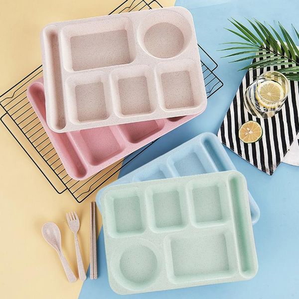 portable eco-friendly wheat straw 6-compartment lunch container meal storage picnic tray with fork spoon & chopsticks
portable eco-friendly wheat straw 6-compartment lunch container meal storage picnic tray with fork spoon & chopsticks