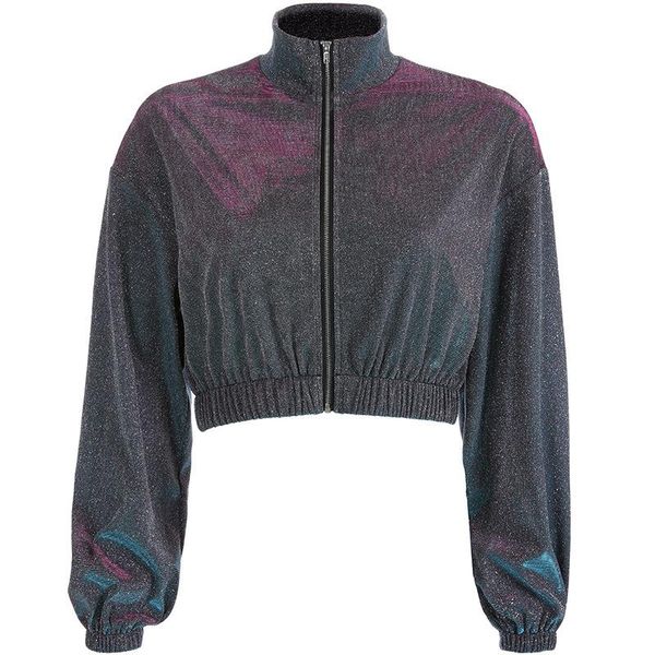 21 spring new hip-hop women's fashion personality leaking belly button metallic color loose long sleeve high collar short jacket, Black;brown
21 spring new hip-hop women's fashion personality leaking belly button metallic color loose long sleeve high collar short jacket, Black;brown