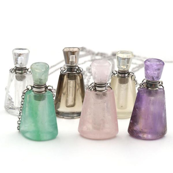pendant necklaces xsm geometric shape perfume bottle natural citrines quartzs stone essential oil scent-bottle diffuser jewelry, Silver
pendant necklaces xsm geometric shape perfume bottle natural citrines quartzs stone essential oil scent-bottle diffuser jewelry, Silver