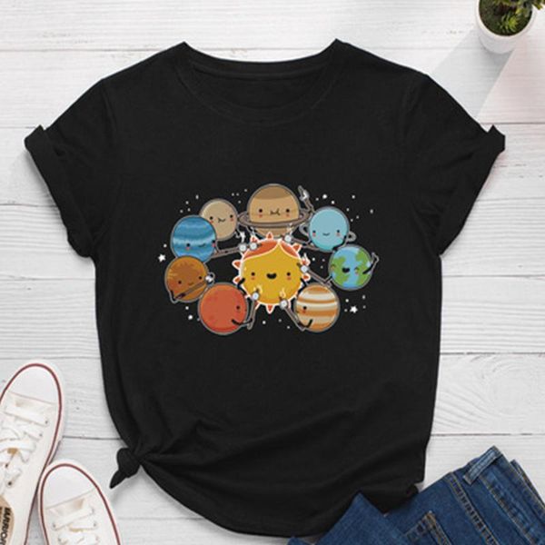 women's t-shirt women tshirt plus size s-5xl funny planet print 100%cotton shirts o neck short sleeve tees summer t shirt, White
women's t-shirt women tshirt plus size s-5xl funny planet print 100%cotton shirts o neck short sleeve tees summer t shirt, White