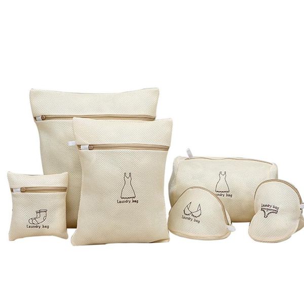 laundry bags 6 pcs/set beige mesh bag dirty clothes underwear bra socks lingerie wash for washing machine
laundry bags 6 pcs/set beige mesh bag dirty clothes underwear bra socks lingerie wash for washing machine