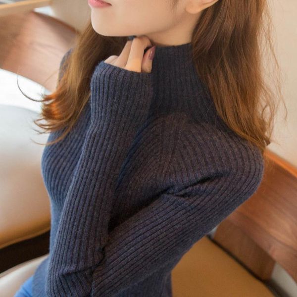 women's sweaters 2021 autumn winter women vintage thicken long sleeves female korean knitted turtleneck jumpers pullovers b85, White;black
women's sweaters 2021 autumn winter women vintage thicken long sleeves female korean knitted turtleneck jumpers pullovers b85, White;black