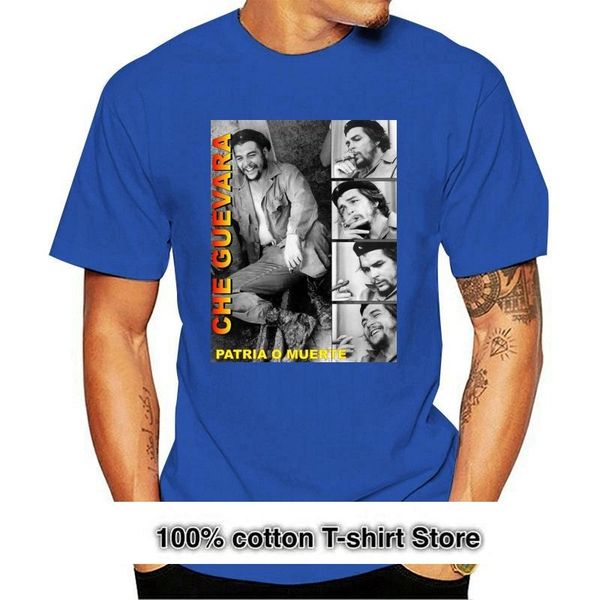 men's t-shirts el che guevara t-shirt - viva la revolucion patria o muerte po collage, White;black
men's t-shirts el che guevara t-shirt - viva la revolucion patria o muerte po collage, White;black