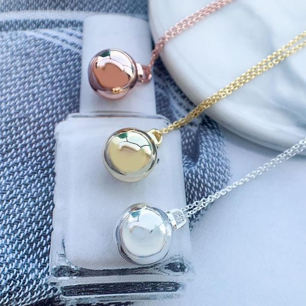 chains 925 sterling silver necklace custom fashion charming three-color ball couple gift with logo
chains 925 sterling silver necklace custom fashion charming three-color ball couple gift with logo