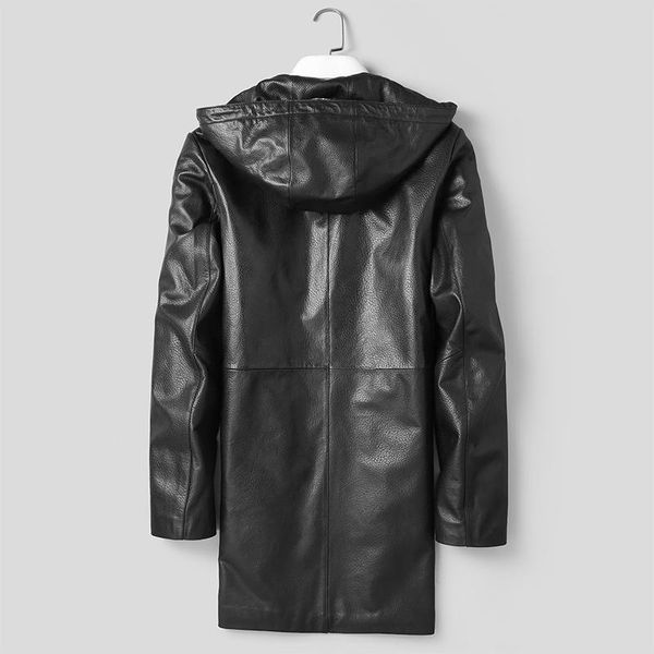 men's leather & faux long sheepskin coat hooded genuine jacket korean windbreaker chaqueta cuero hombre p-d8528c kj1609, Black
men's leather & faux long sheepskin coat hooded genuine jacket korean windbreaker chaqueta cuero hombre p-d8528c kj1609, Black