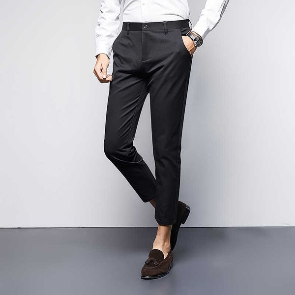 black gray business dress pants men ankle length formal office social pants casual slim fit streetwear trousers pantalon homme 210527, White;black
black gray business dress pants men ankle length formal office social pants casual slim fit streetwear trousers pantalon homme 210527, White;black