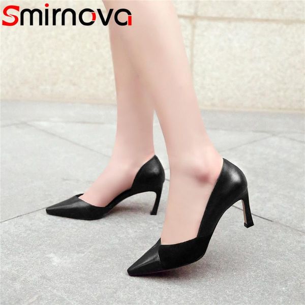 dress shoes smirnova 2021 fashion woman pointed toe shallow pumps women elegant genuine leather high heel prom wedding, Black
dress shoes smirnova 2021 fashion woman pointed toe shallow pumps women elegant genuine leather high heel prom wedding, Black