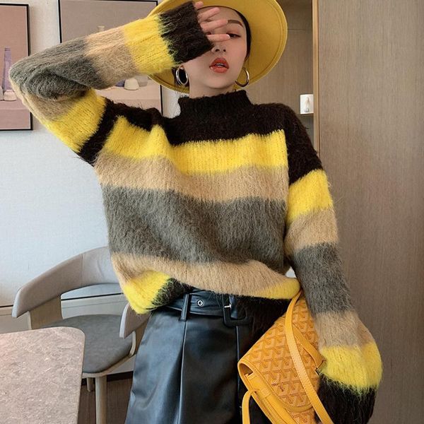 women's sweaters turtleneck autumn winter sweater pullover women knit jumpers korean casual long sleeve ladies plus size pull femme bee, White;black
women's sweaters turtleneck autumn winter sweater pullover women knit jumpers korean casual long sleeve ladies plus size pull femme bee, White;black