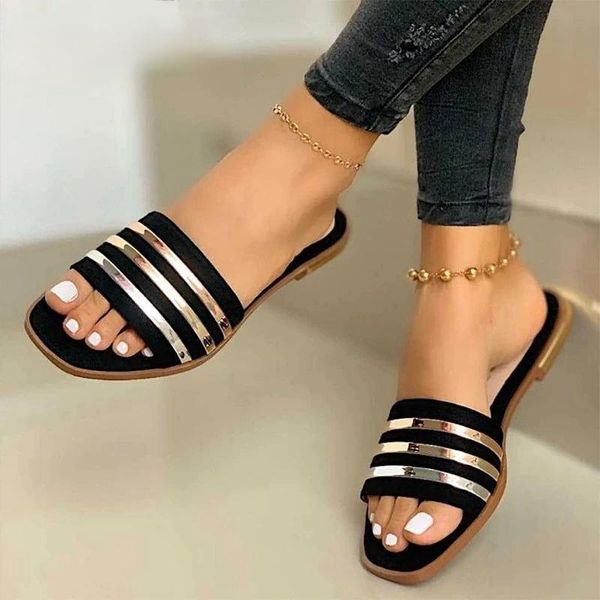 slippers 2021 summer ladies beach fashion shoes women bling gold flat slides outdoor female casual sandals plus size, Black
slippers 2021 summer ladies beach fashion shoes women bling gold flat slides outdoor female casual sandals plus size, Black